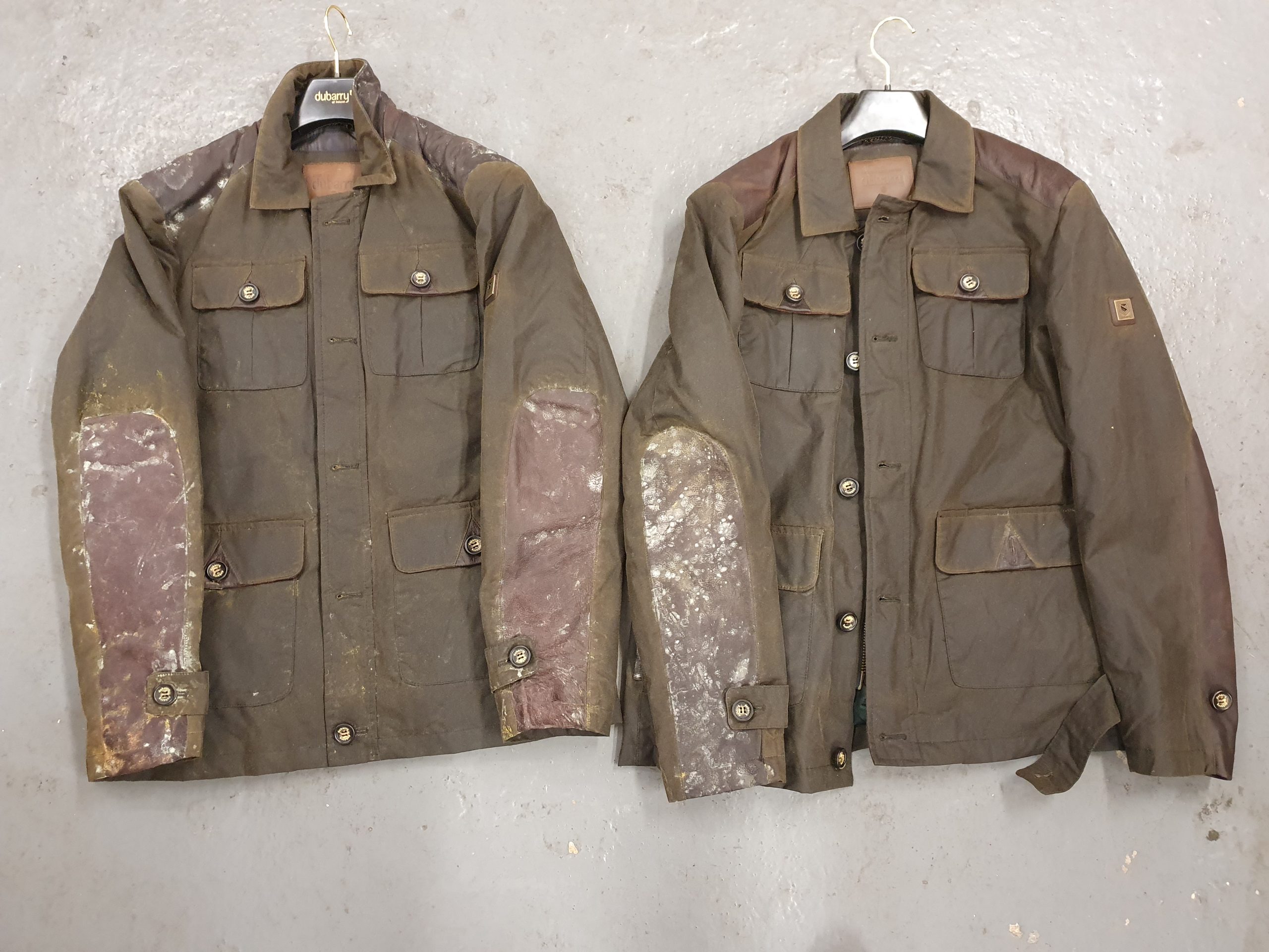 Before mouldy wax jacket cleaning