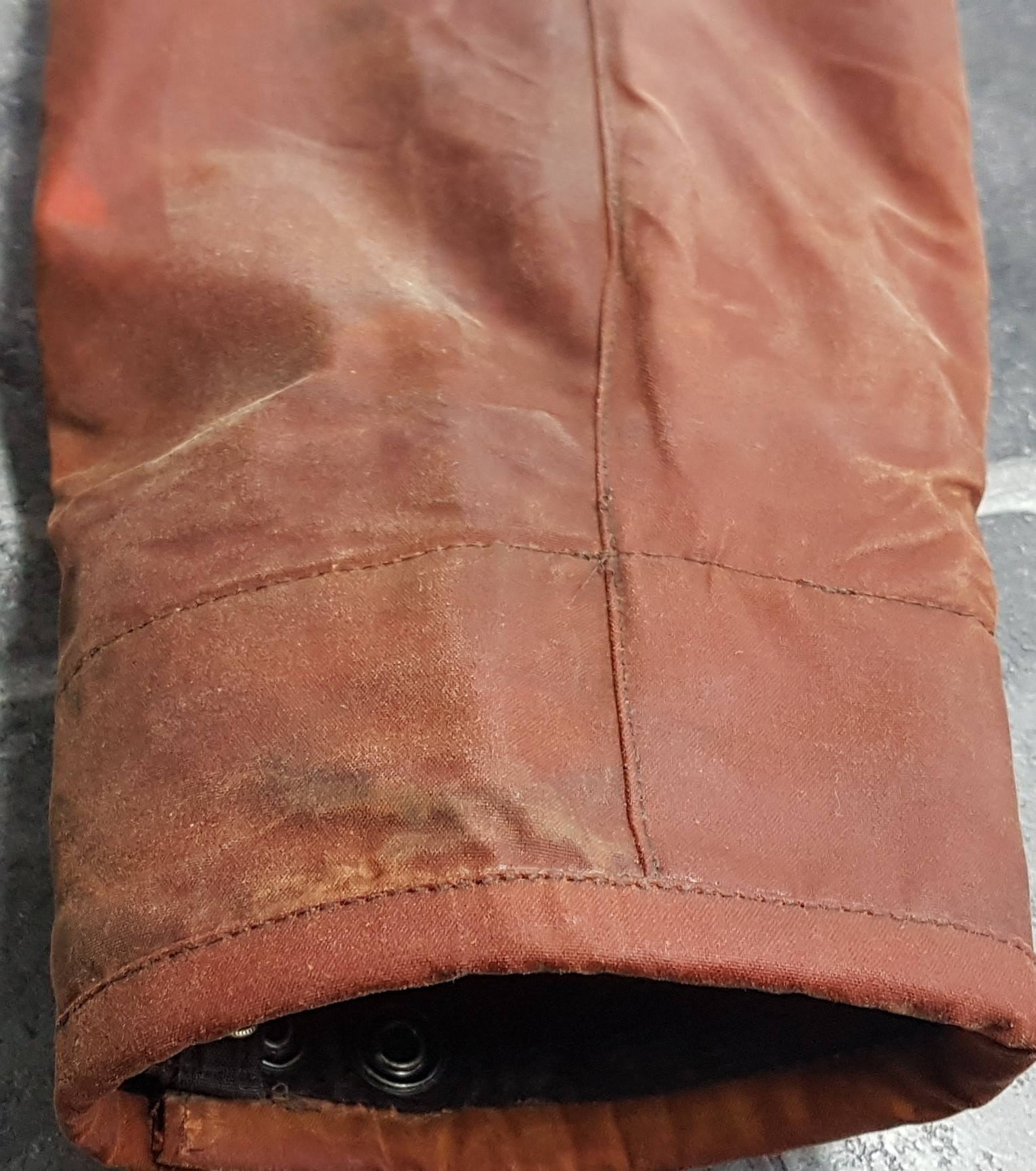 Barbour jacket after specialist repairs, cleaning and restoration