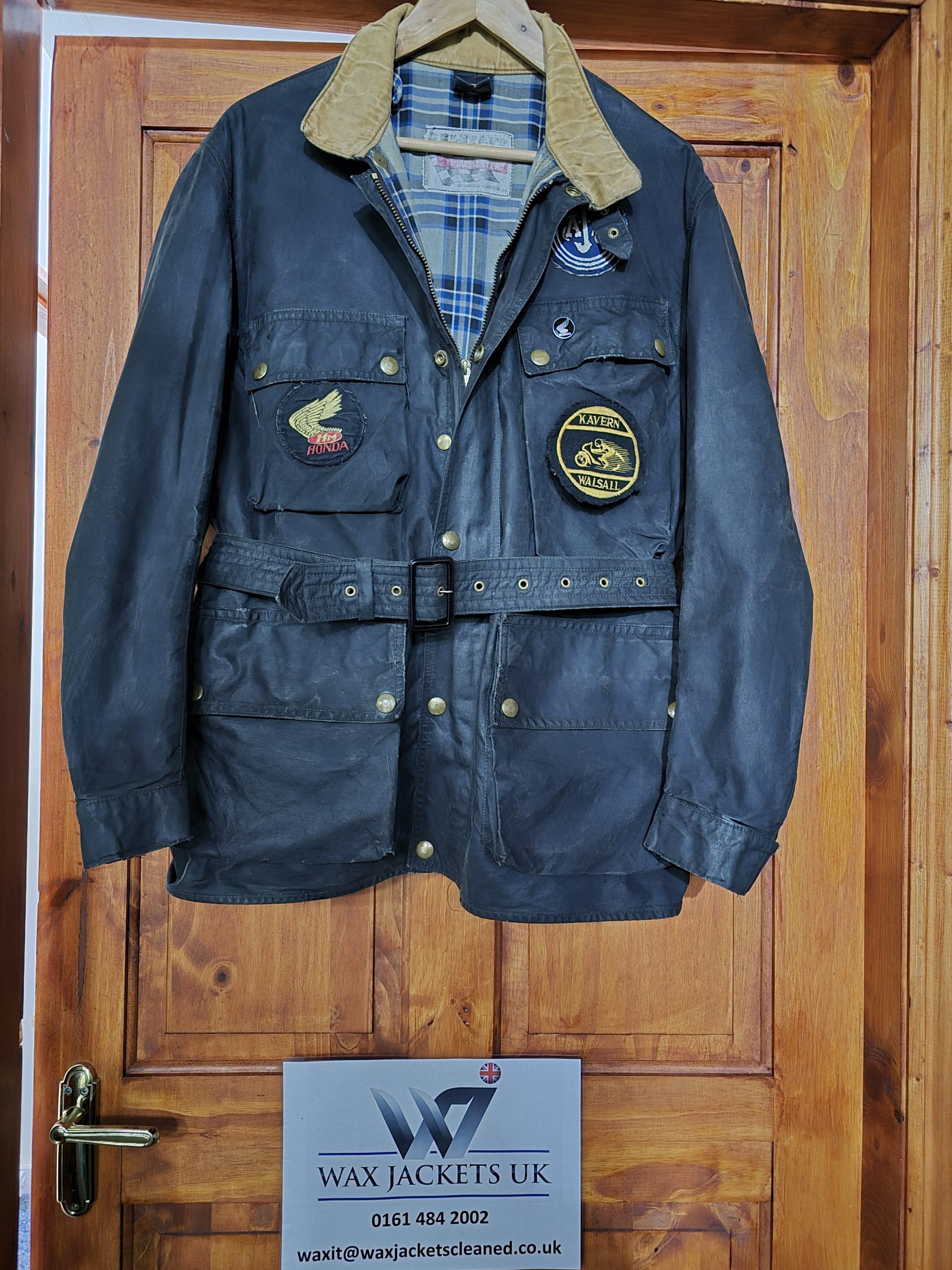 Belstaff jacket after specialist cleaning and restoration